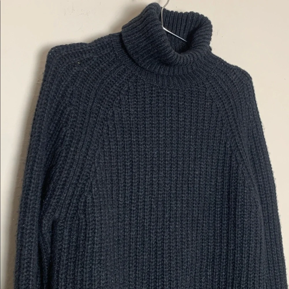 AllSaints Yak Wool Blend Black MAST FUNNEL NECK SWEATER MENS Size XS